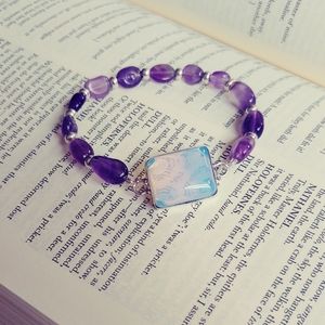 Milky opal opalite moonstone bracelet